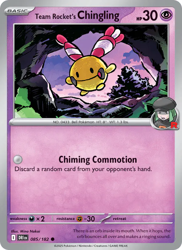 Carta Team Rocket's Chingling 085/182 de Destined Rivals