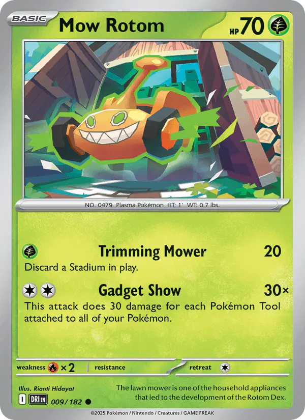 Carta Mow Rotom 009/182 de Destined Rivals