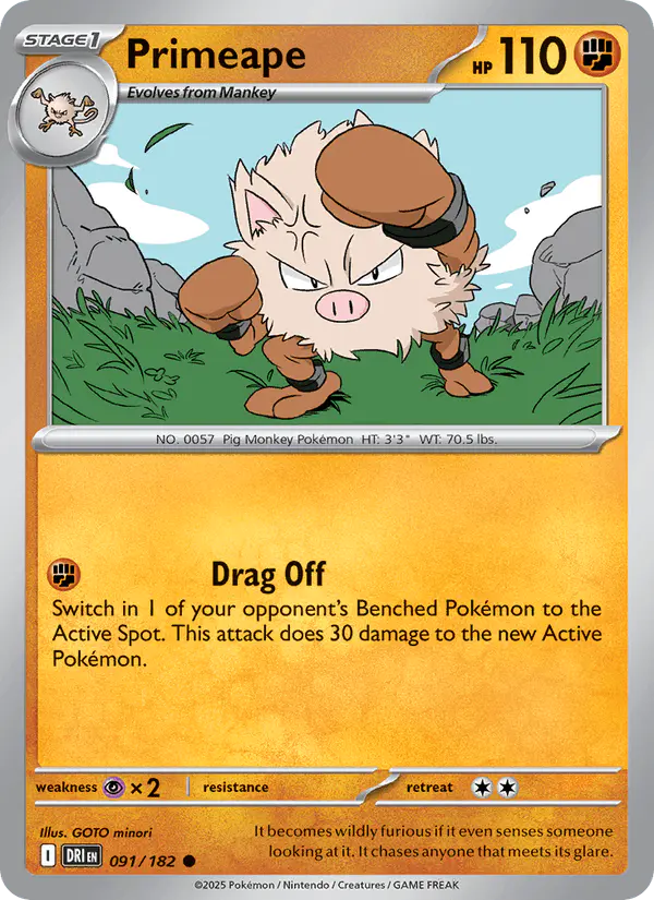 Carta Primeape 091/182 de Destined Rivals