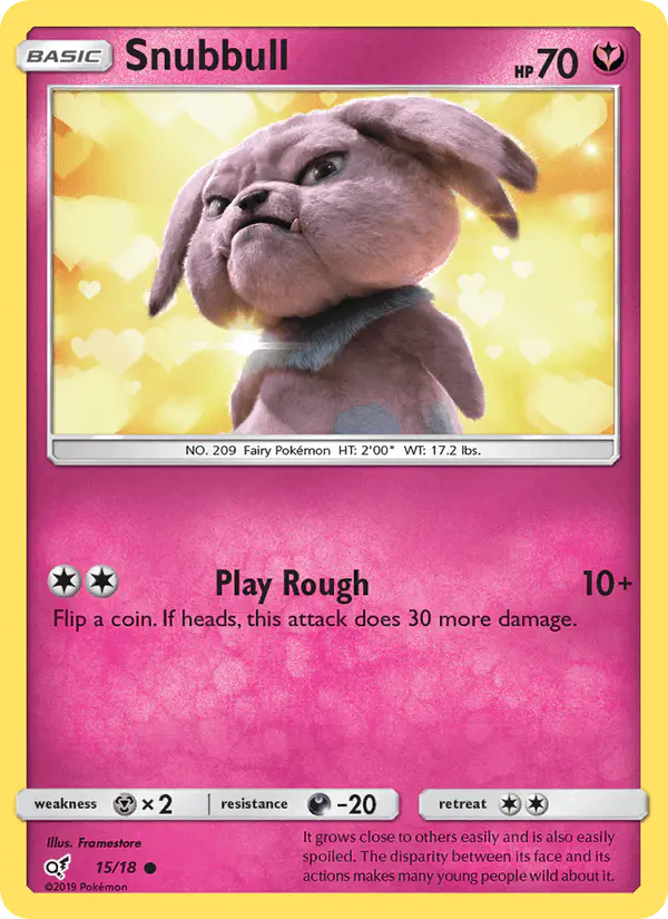 Carta Snubbull 15/18 de Detective Pikachu