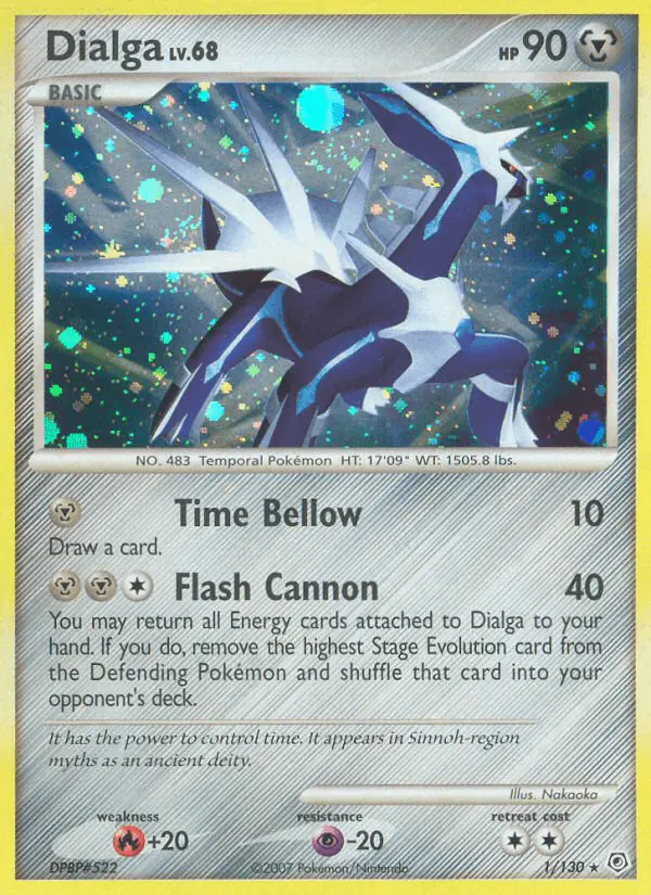 Carta Dialga 1/130 de Diamond & Pearl