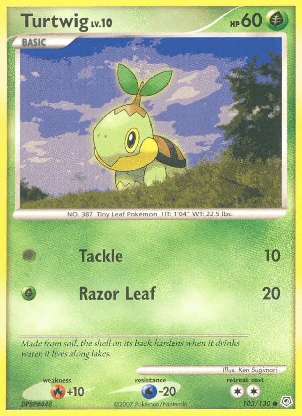 Carta Turtwig 103/130 de Diamond & Pearl
