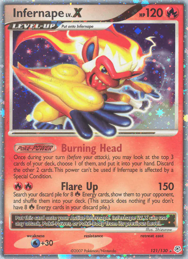 Carta Infernape 121/130 de Diamond & Pearl