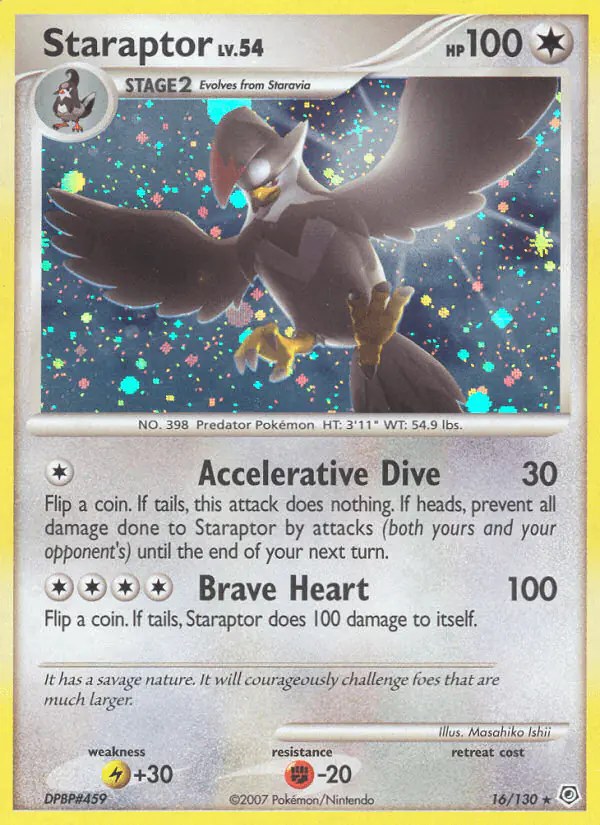 Carta Staraptor 16/130 de Diamond & Pearl