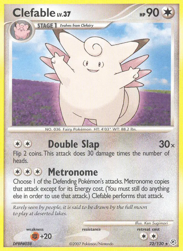Carta Clefable 22/130 de Diamond & Pearl