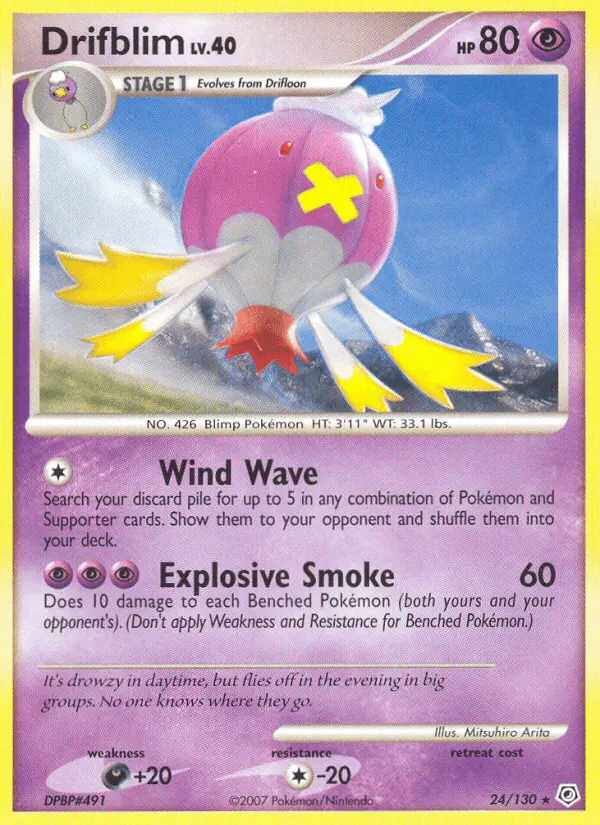 Carta Drifblim 24/130 de Diamond & Pearl