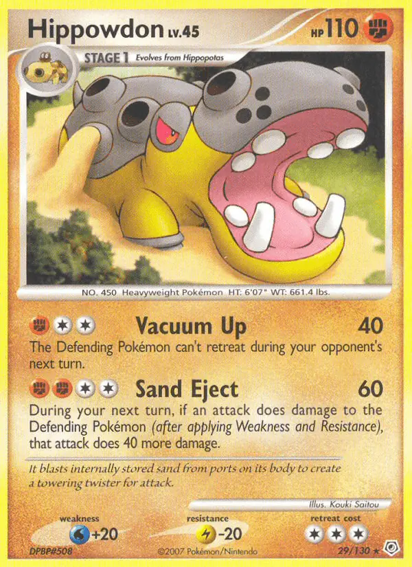 Carta Hippowdon 29/130 de Diamond & Pearl