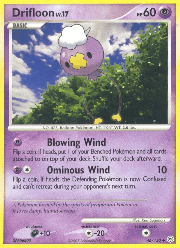 Carta Drifloon 46/130 de Diamond & Pearl