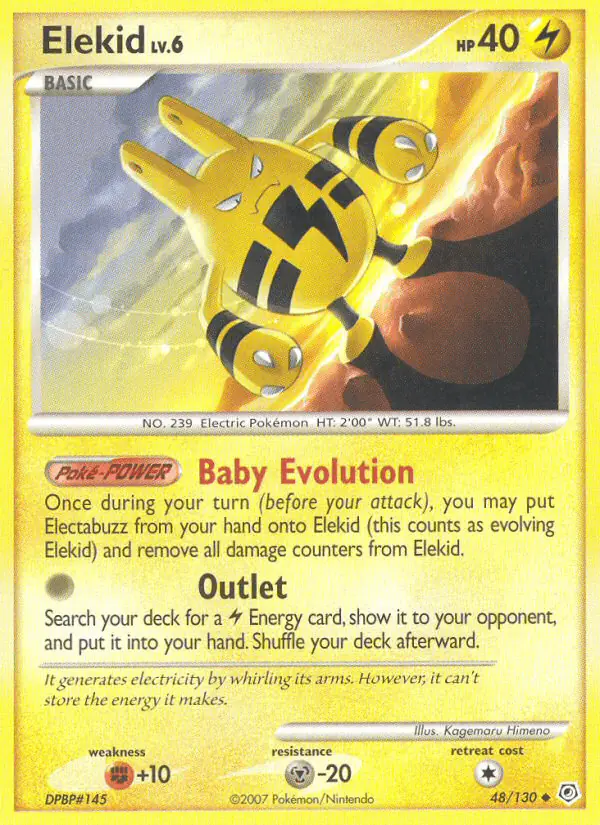 Carta Elekid 48/130 de Diamond & Pearl