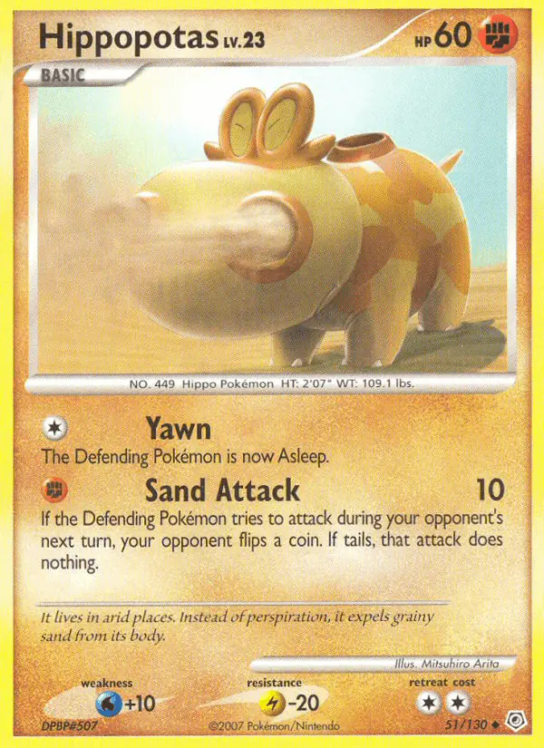 Carta Hippopotas 51/130 de Diamond & Pearl