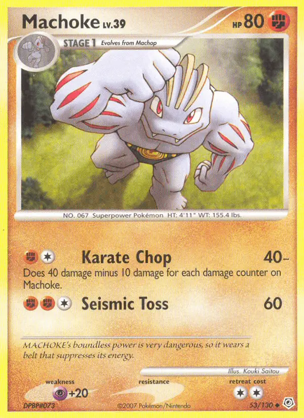 Carta Machoke 53/130 de Diamond & Pearl