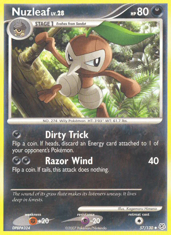 Carta Nuzleaf 57/130 de Diamond & Pearl