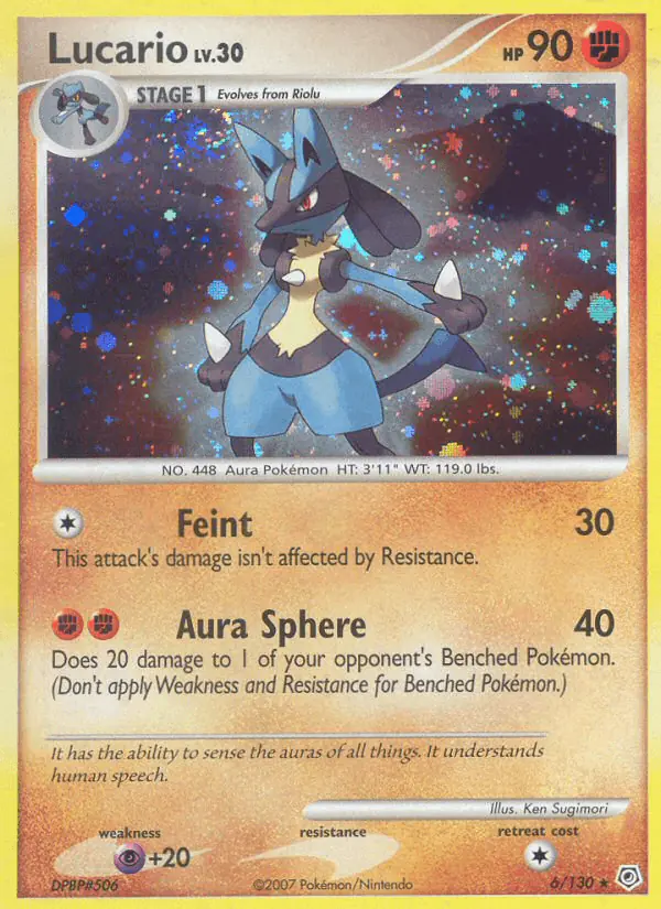 Carta Lucario 6/130 de Diamond & Pearl