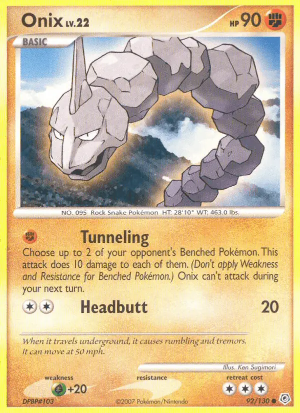 Carta Onix 92/130 de Diamond & Pearl