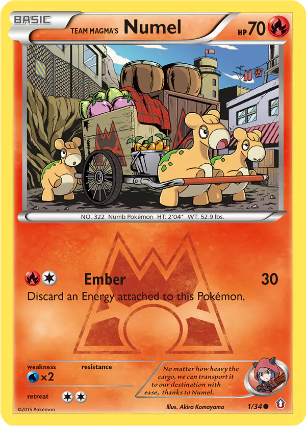 Carta Team Magma's Numel 1/34 de Double Crisis