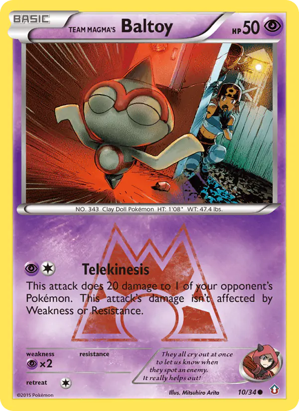Carta Team Magma's Baltoy 10/34 de Double Crisis