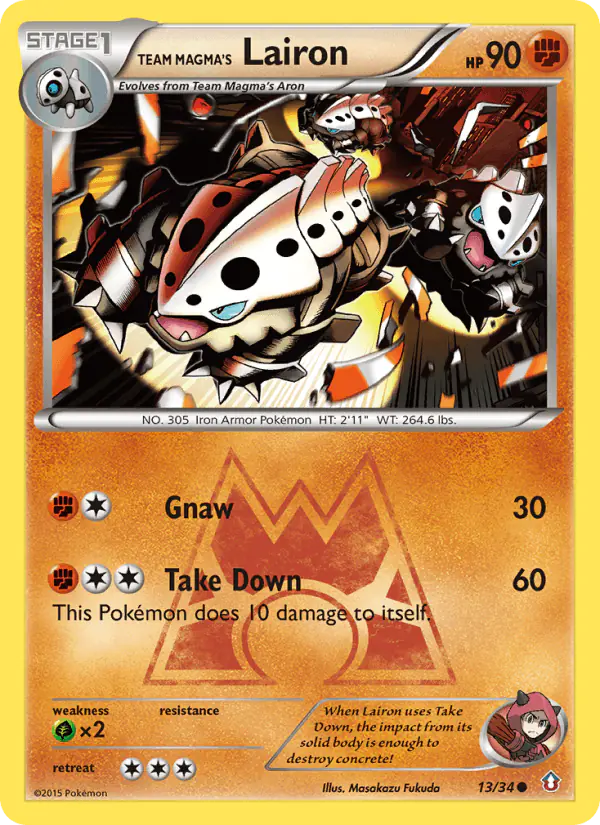 Carta Team Magma's Lairon 13/34 de Double Crisis