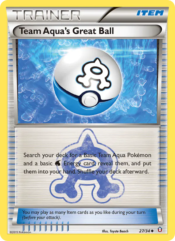 Carta Team Aqua's Great Ball 27/34 de Double Crisis