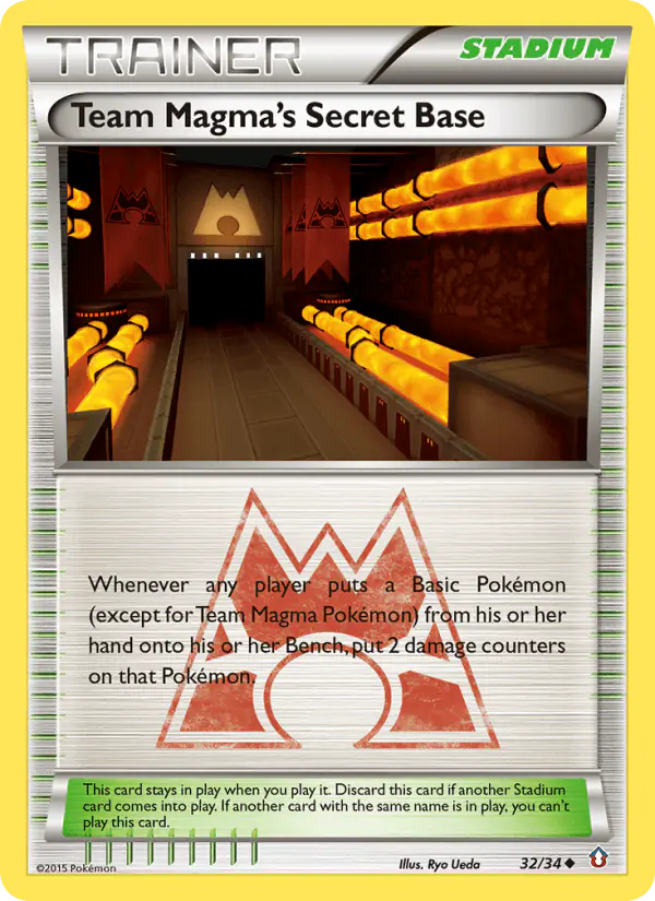 Carta Team Magma's Secret Base 32/34 de Double Crisis