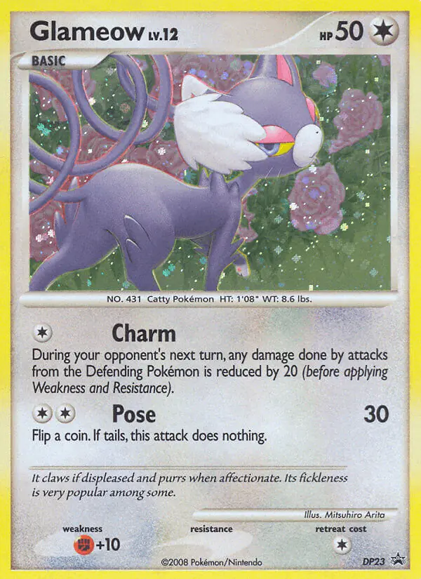 Carta Glameow DP23 de DP Black Star Promos