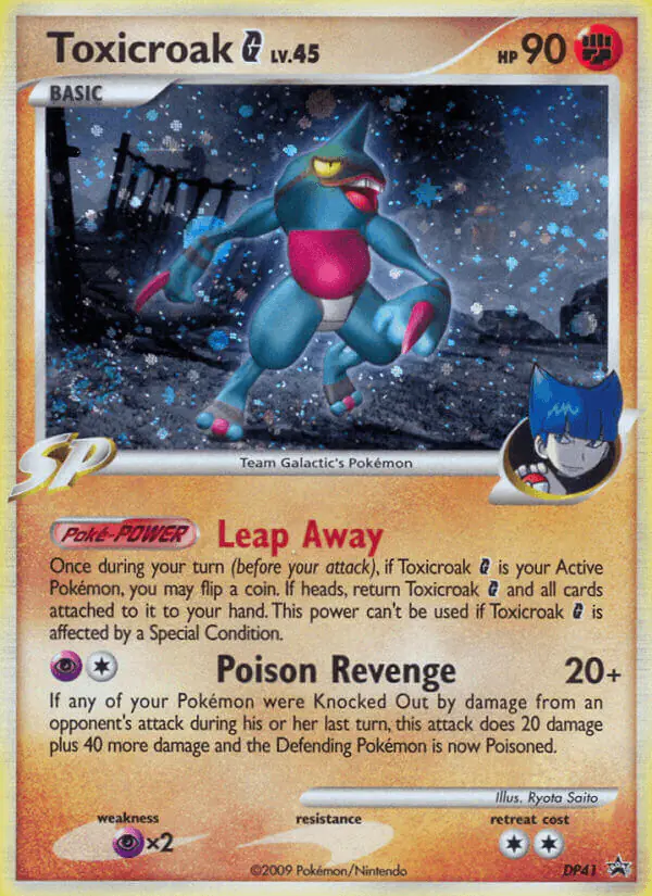 Carta Toxicroak G DP41 de DP Black Star Promos