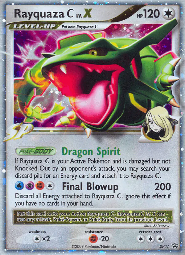 Carta Rayquaza C DP47 de DP Black Star Promos
