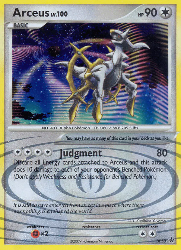 Carta Arceus DP50 de DP Black Star Promos
