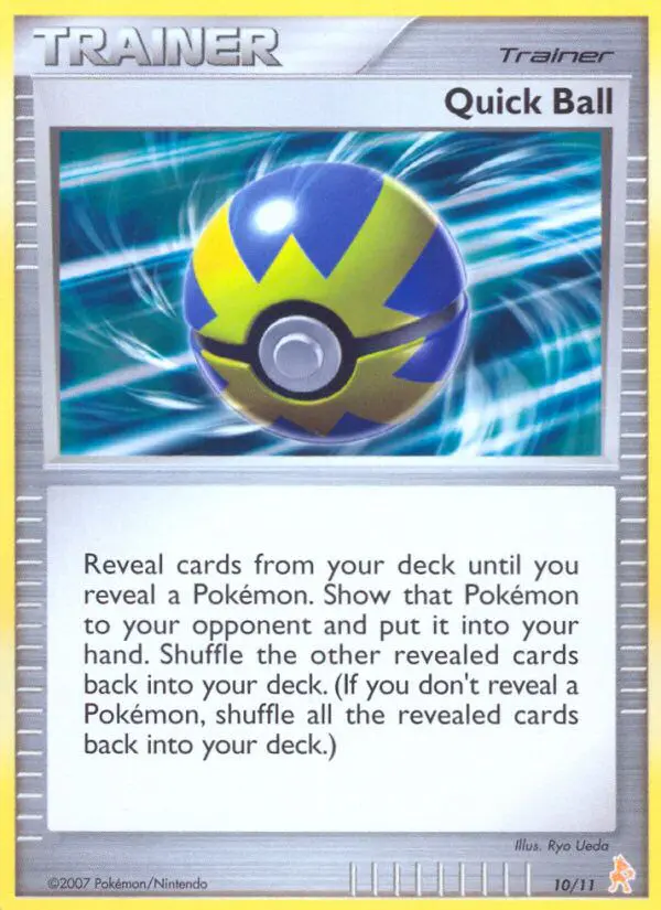 Carta Quick Ball 10/11 de DP trainer Kit (Lucario)
