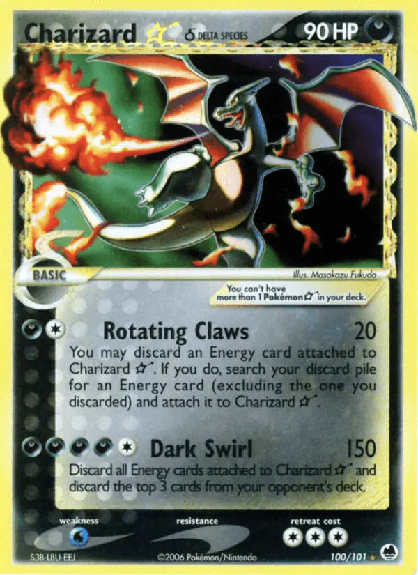 Carta Charizard ☆ δ 100/101 de Dragon Frontiers
