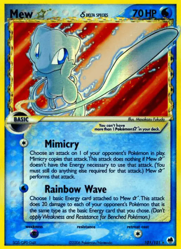 Carta Mew ☆ δ 101/101 de Dragon Frontiers