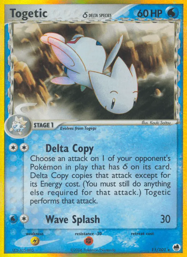 Carta Togetic δ 11/101 de Dragon Frontiers
