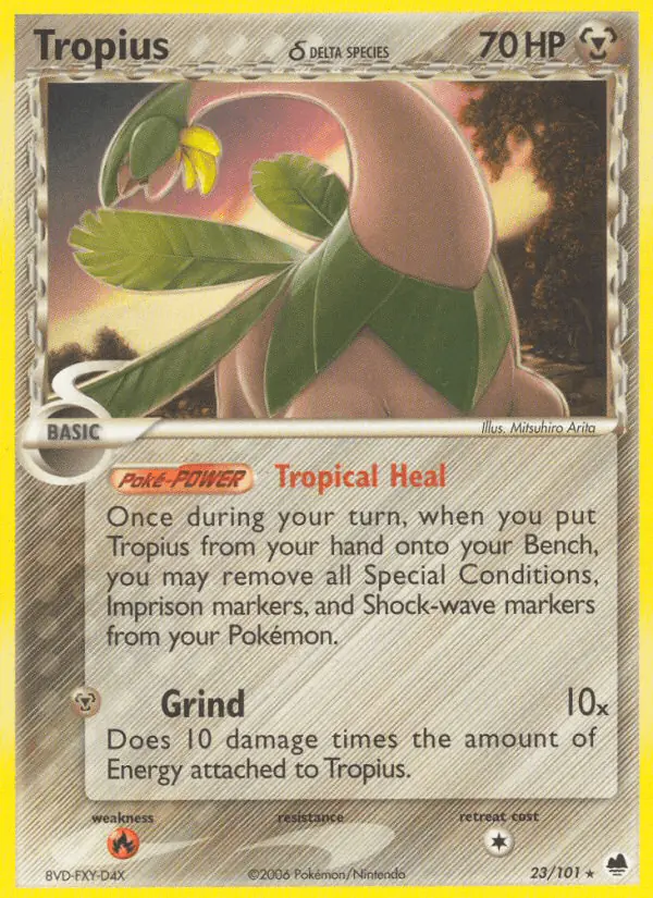 Carta Tropius δ 23/101 de Dragon Frontiers