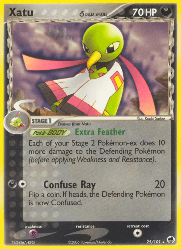 Carta Xatu δ 25/101 de Dragon Frontiers