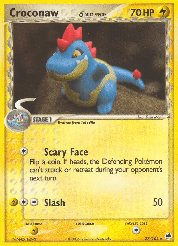 Carta Croconaw δ 27/101 de Dragon Frontiers
