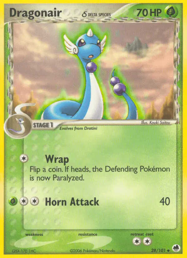 Carta Dragonair δ 28/101 de Dragon Frontiers