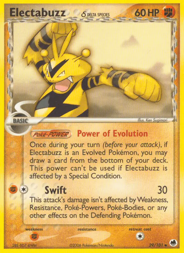 Carta Electabuzz δ 29/101 de Dragon Frontiers
