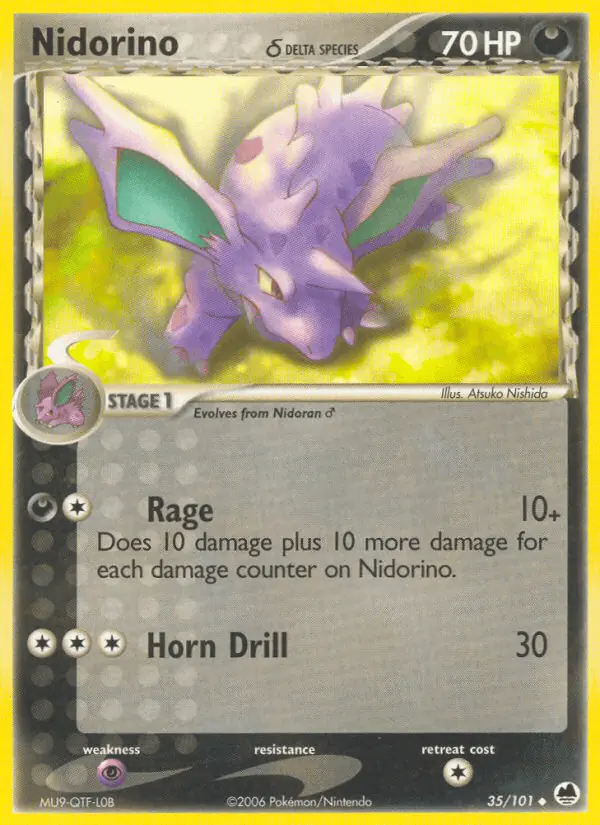 Carta Nidorino δ 35/101 de Dragon Frontiers