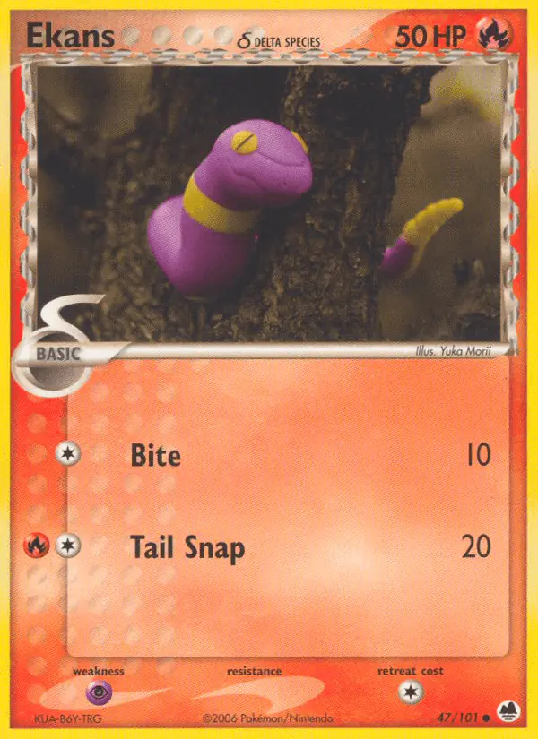 Carta Ekans δ 47/101 de Dragon Frontiers