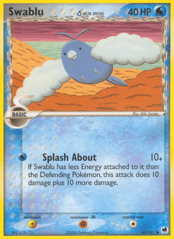 Carta Swablu δ 65/101 de Dragon Frontiers
