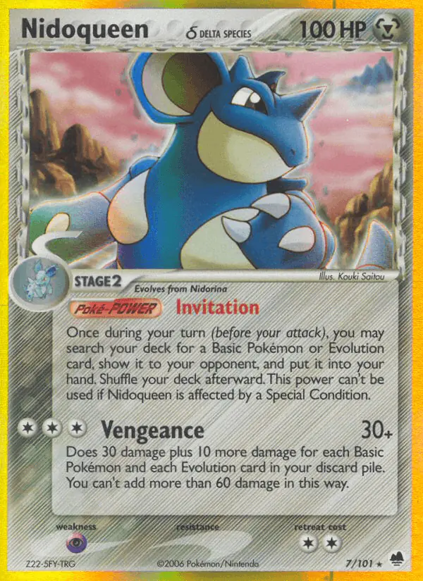 Carta Nidoqueen δ 7/101 de Dragon Frontiers