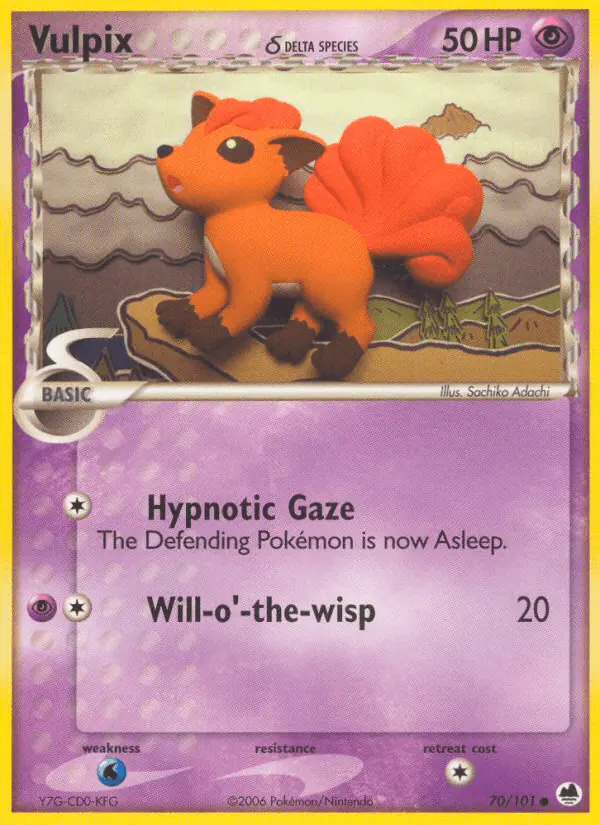 Carta Vulpix δ 70/101 de Dragon Frontiers