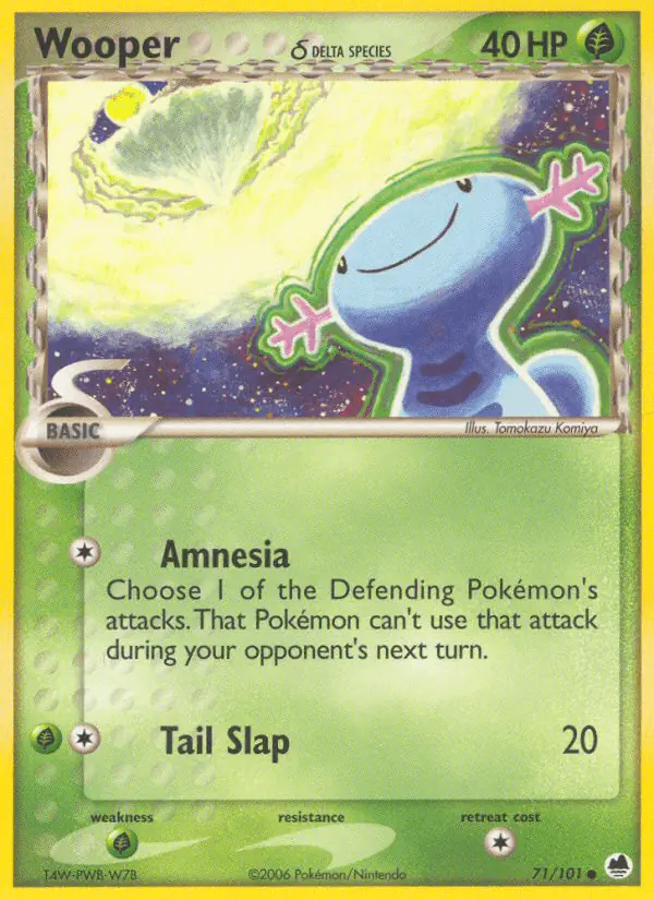 Carta Wooper δ 71/101 de Dragon Frontiers