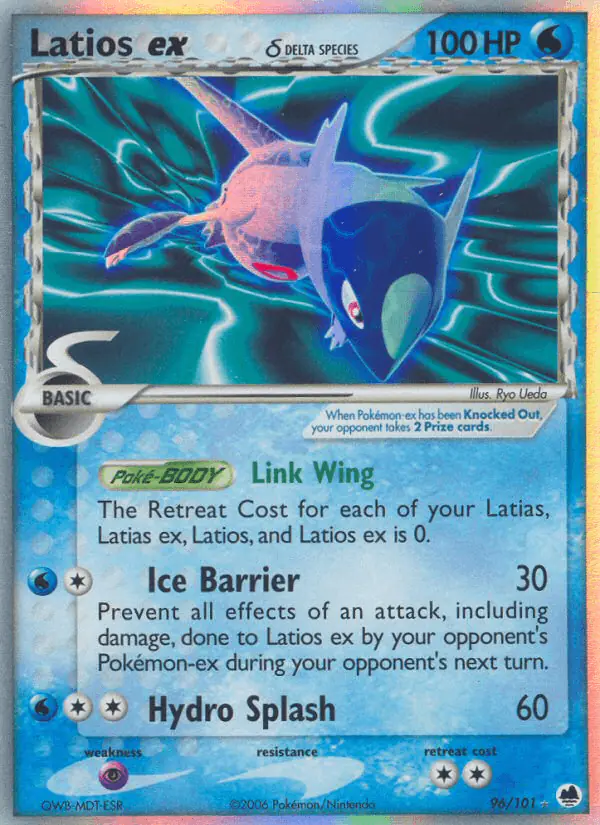 Carta Latios ex δ 96/101 de Dragon Frontiers