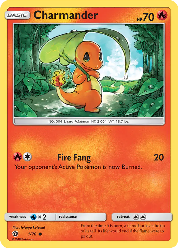 Carta Charmander 1/70 de Dragon Majesty