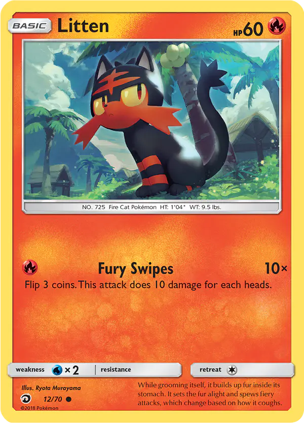Carta Litten 12/70 de Dragon Majesty