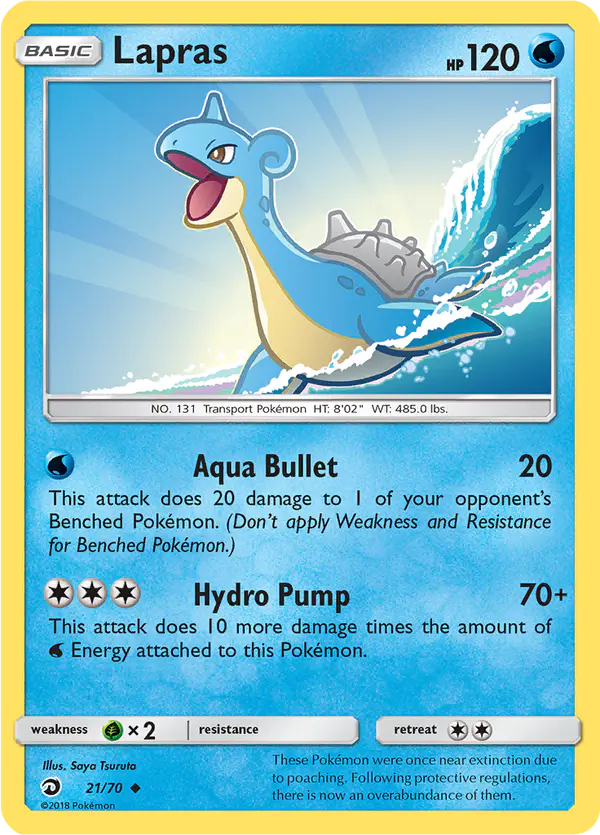 Carta Lapras 21/70 de Dragon Majesty