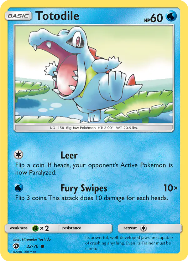 Carta Totodile 22/70 de Dragon Majesty