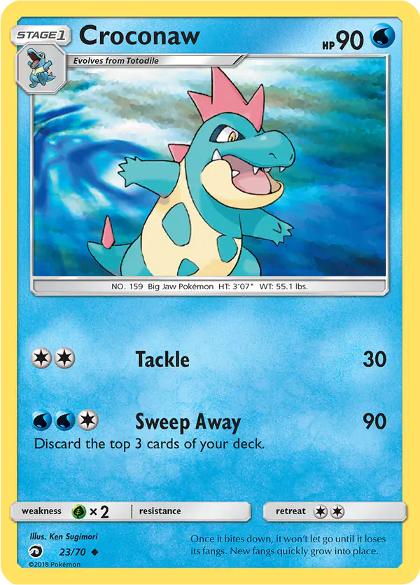 Carta Croconaw 23/70 de Dragon Majesty