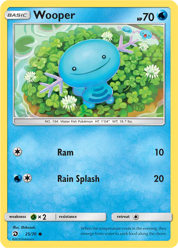 Carta Wooper 25/70 de Dragon Majesty