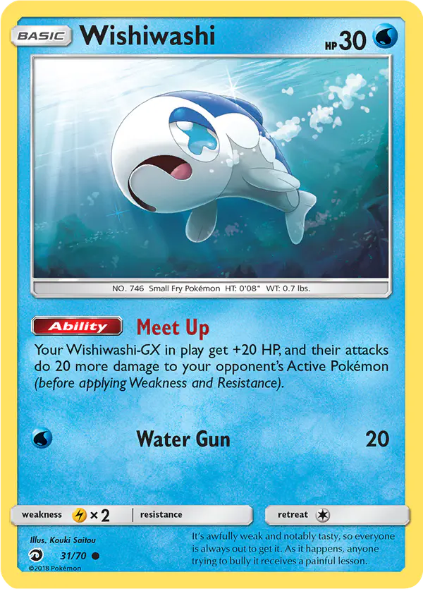 Carta Wishiwashi 31/70 de Dragon Majesty